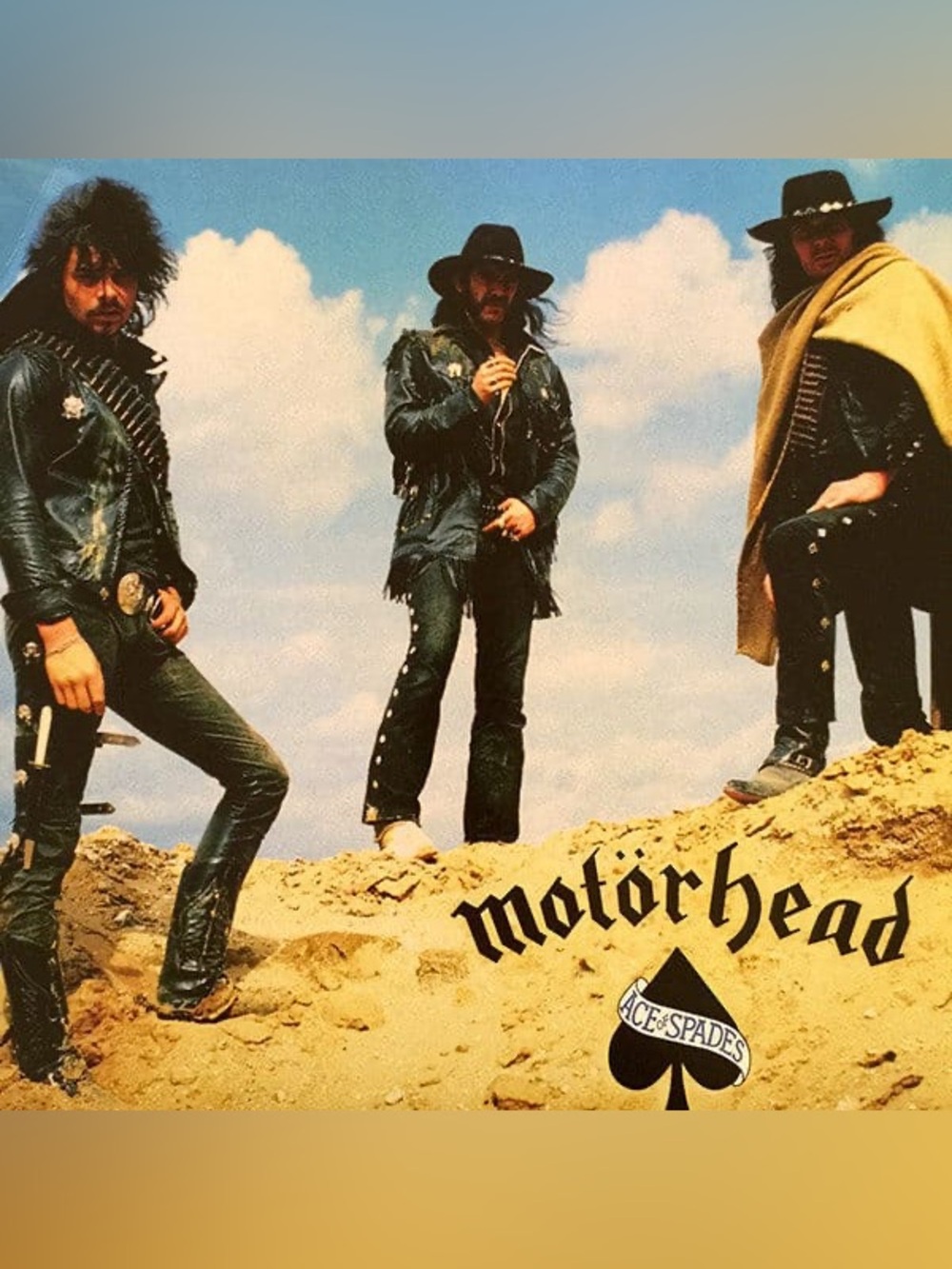 Motörhead Ace of Spades Album Poster - Black, Tan, Blue